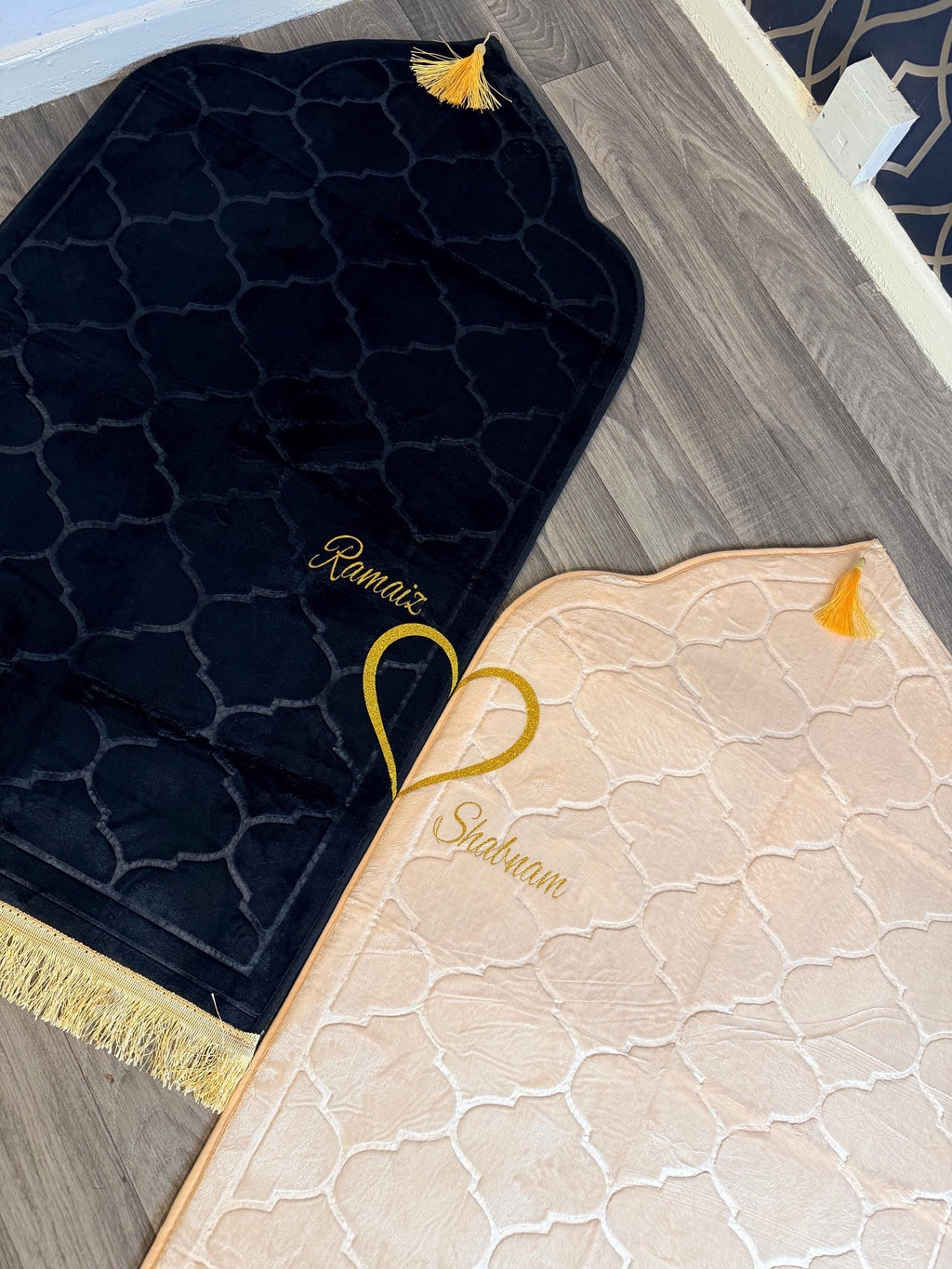 Personalised Couple Prayer Mat Set