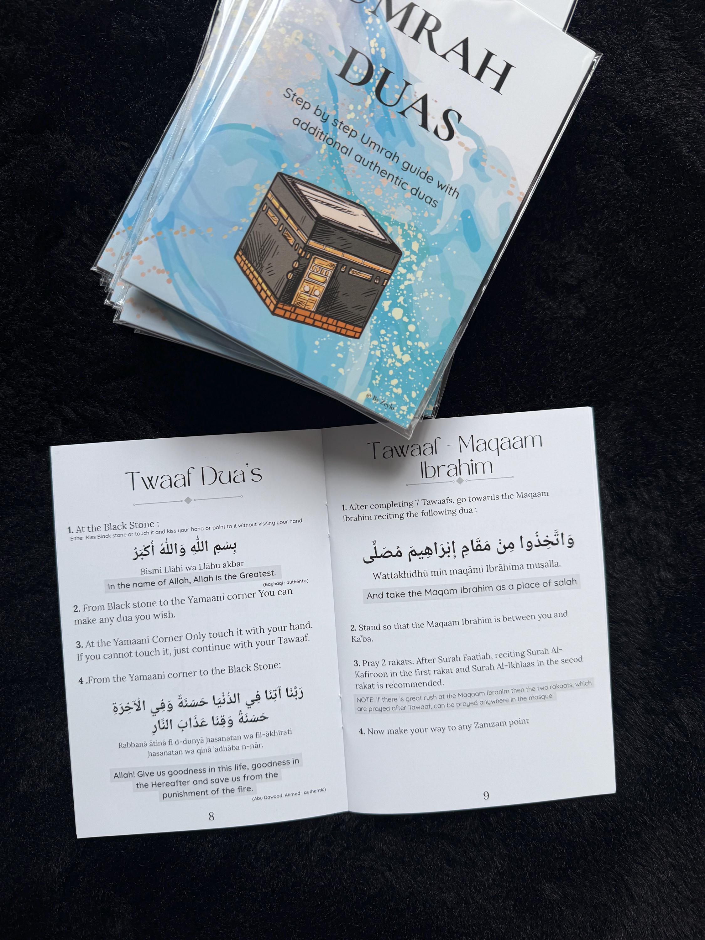 Umrah Guidebook & Dua Cards: Pocket-Size Islamic Pilgrimage | Umrah Guide Book – Umrah Cards with Lanyard – Includes Duas and Supplications