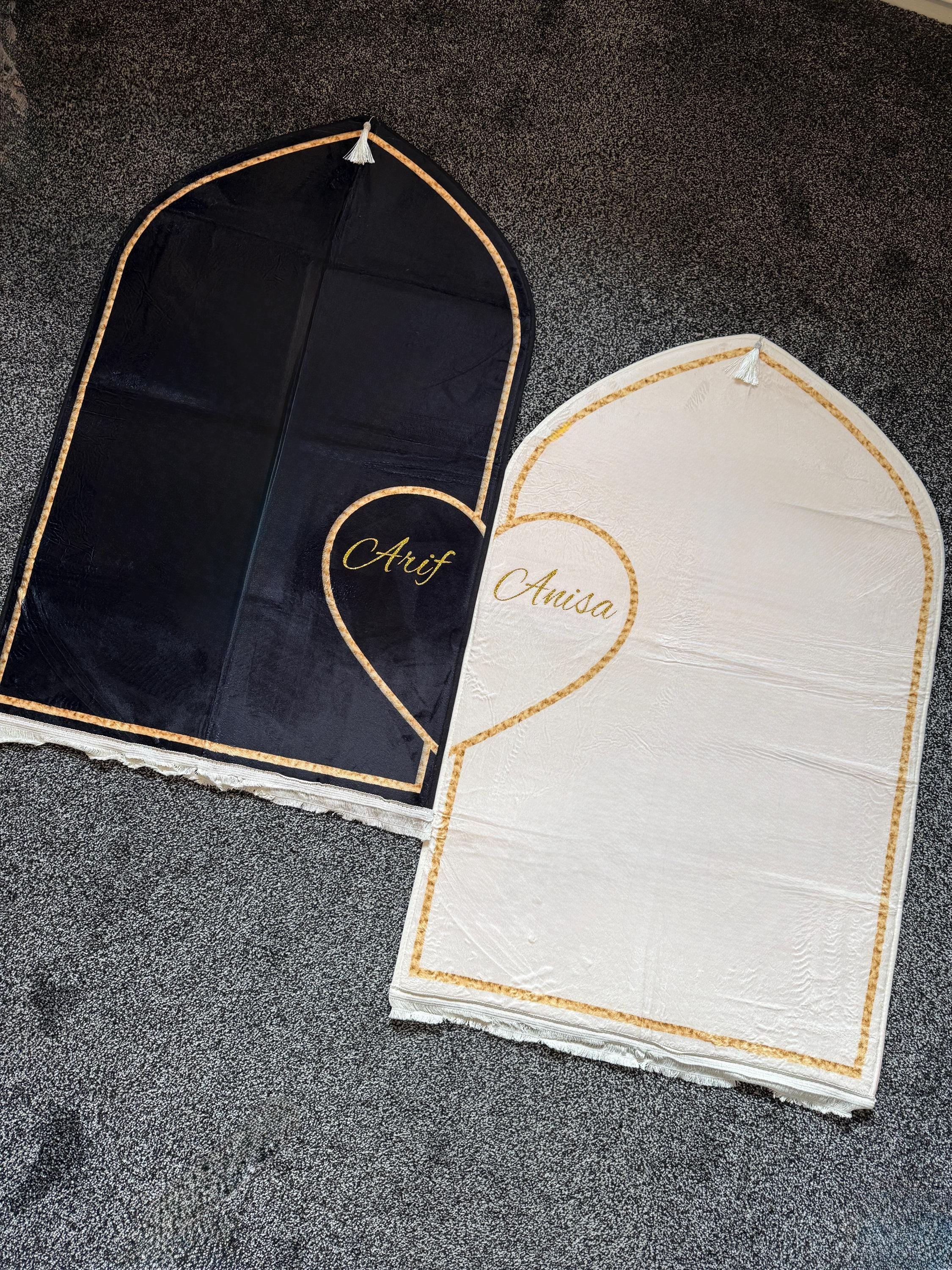 Personalised Couple Prayer Mat Set