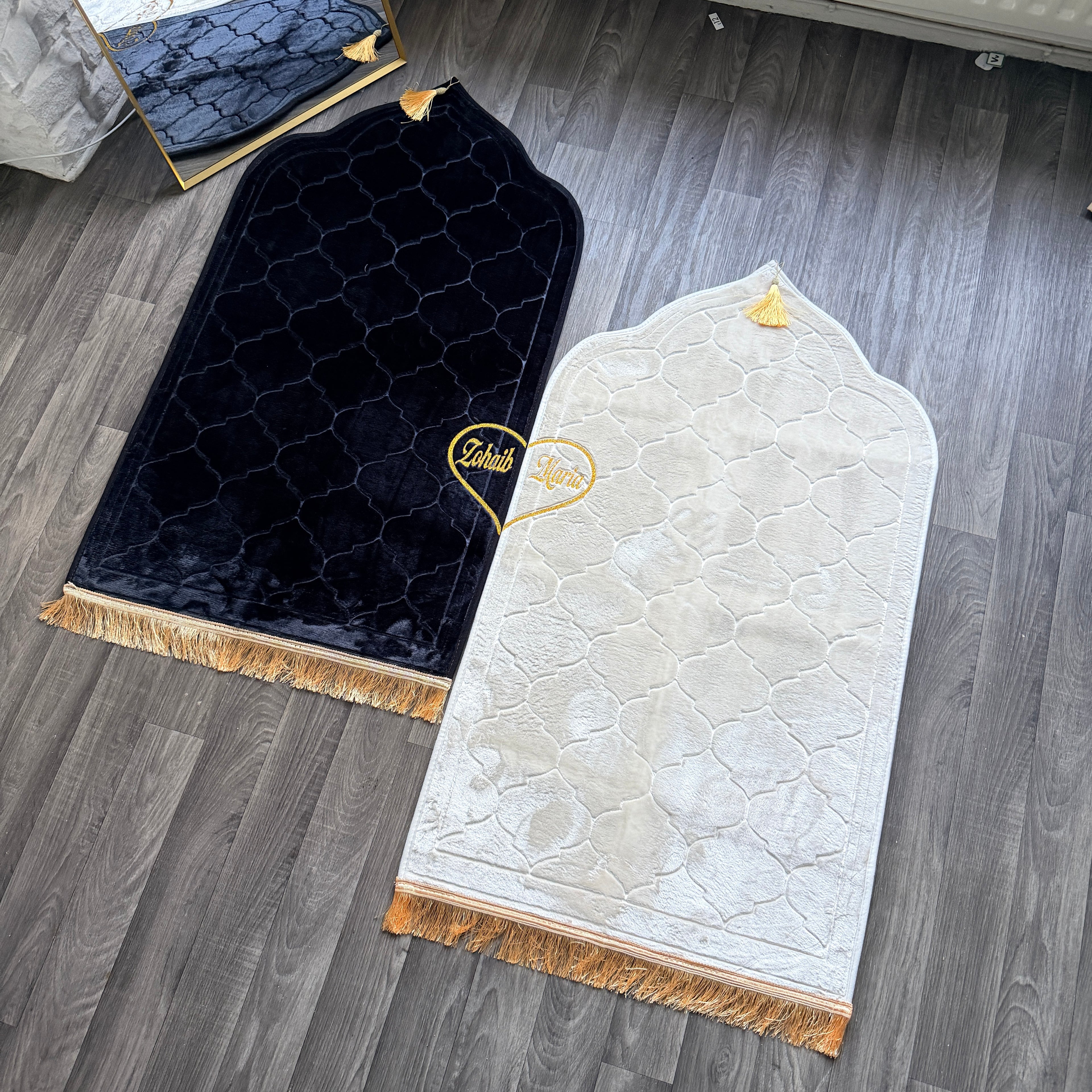 Personalised Couple Prayer Mat Set