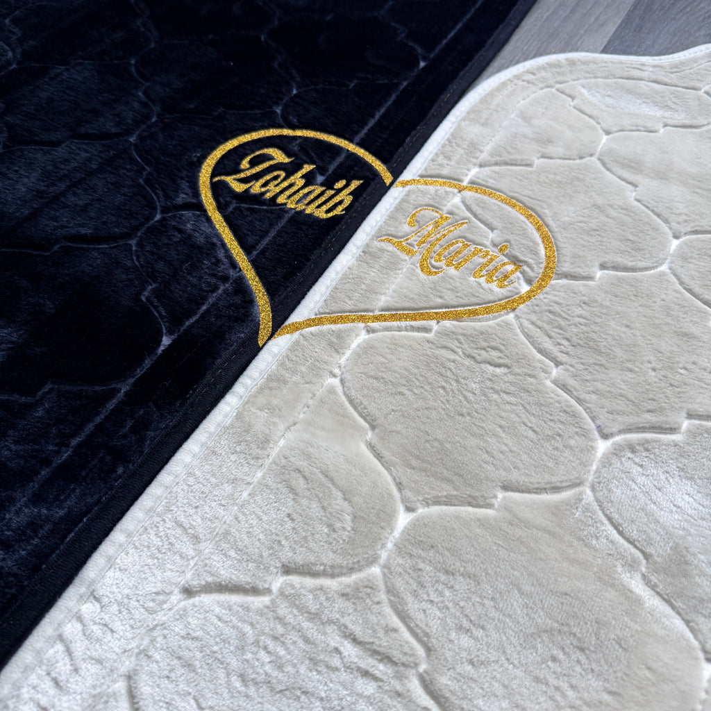 Personalised Couple Prayer Mat Set