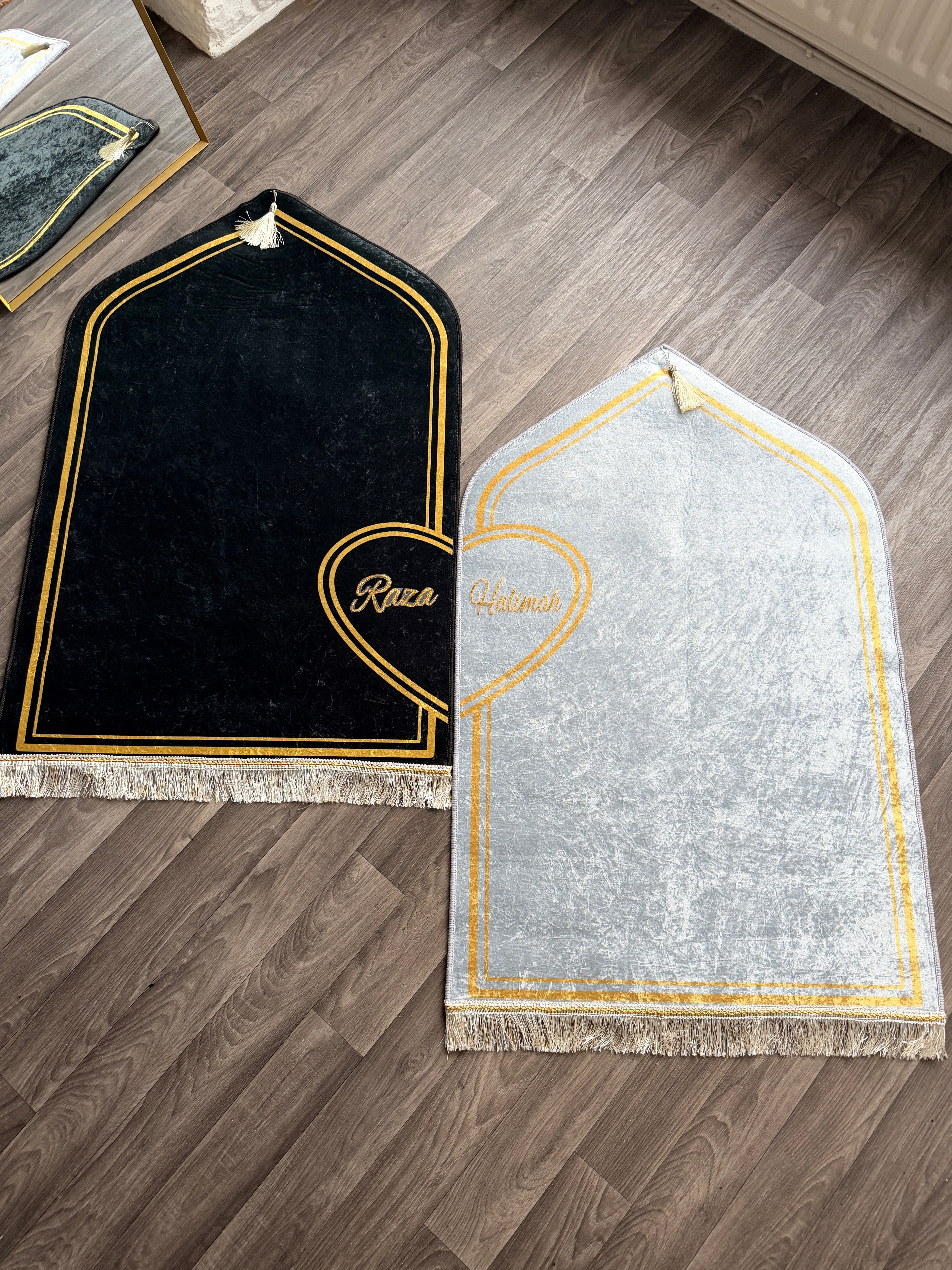 Couple Prayer Mat Set with Heart Design