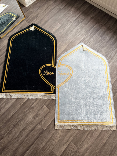 Couple Prayer Mat Set with Heart Design