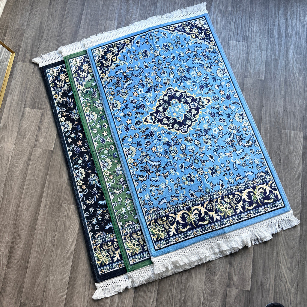 Prayer Mat | Salah Mat | Rawdah Design | Sajadah | Cushioned | Islamic Gift | Eid | Ramadan | Umrah Gift | Luxury and Premium
