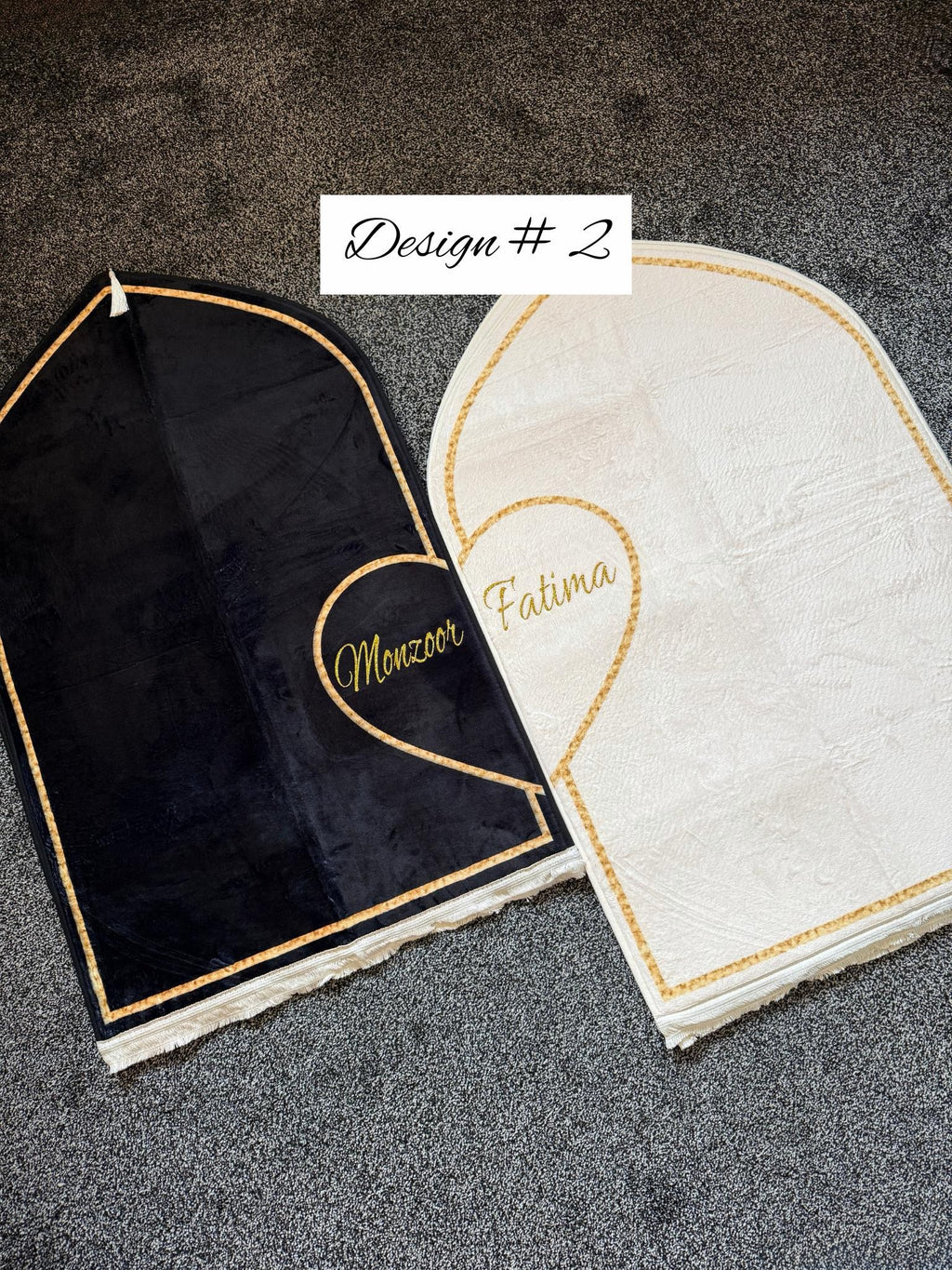 Personalised Couple Prayer Mats Gift Box– Custom Prayer Mats & Tasbeeh