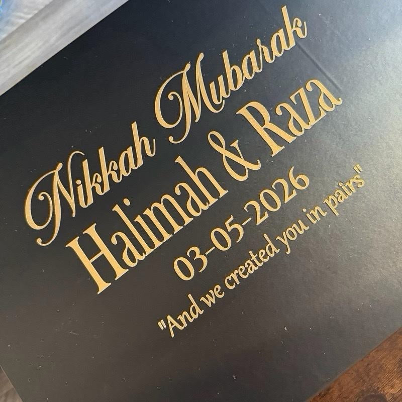 Personalised Couple Prayer Mats Gift Box– Custom Prayer Mats & Tasbeeh