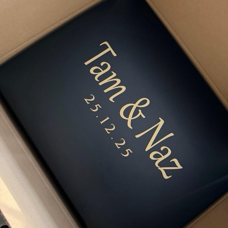 Personalised Couple Prayer Mats Gift Box– Custom Prayer Mats & Tasbeeh