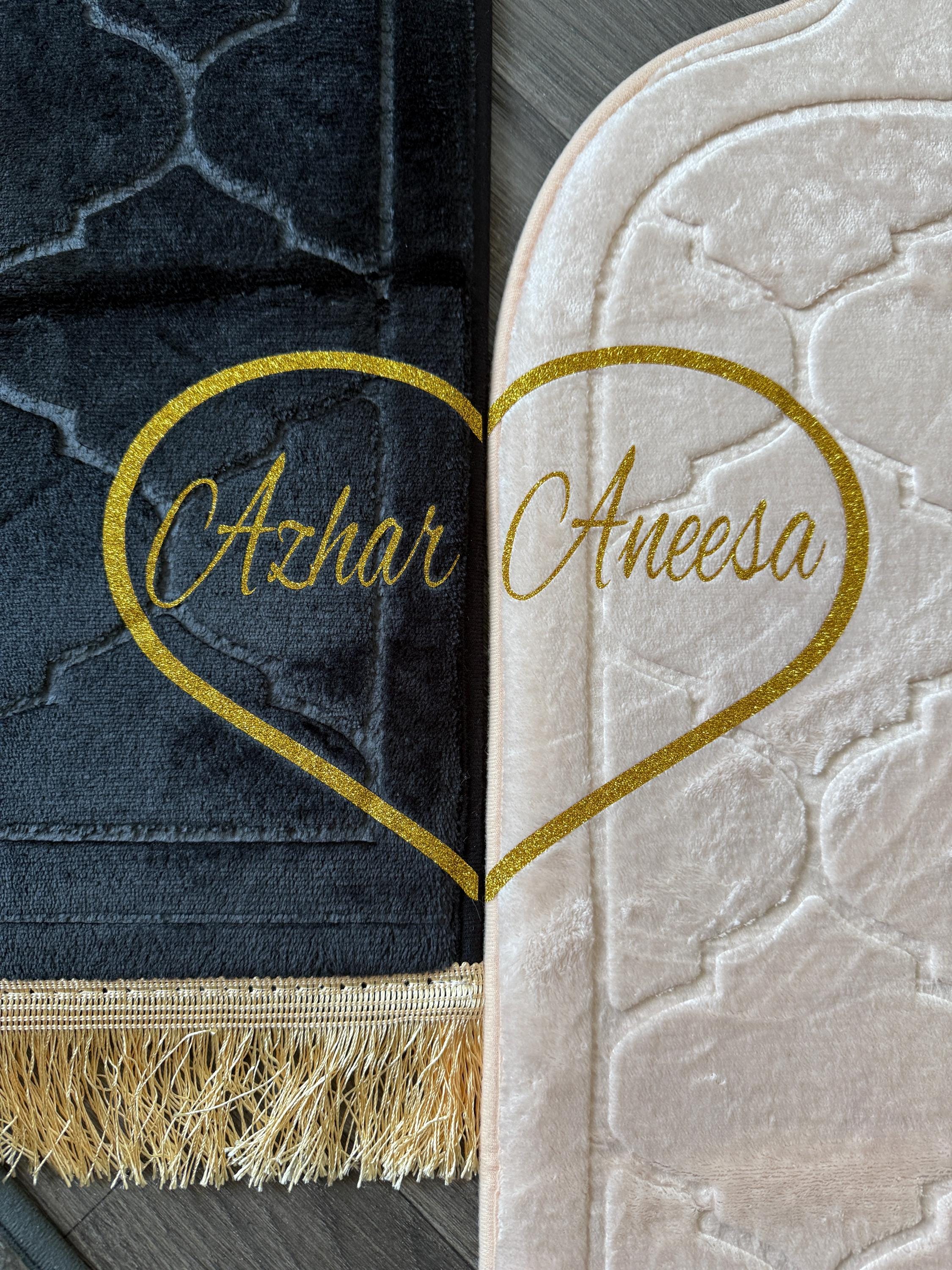 Personalised Couple Prayer Mat Set